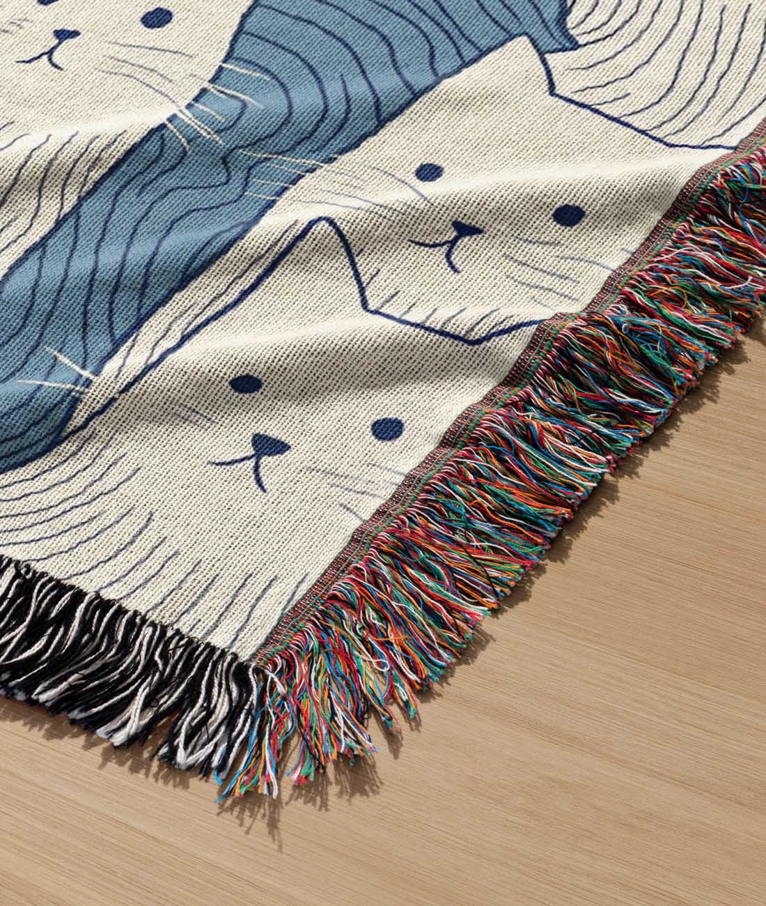 Rippled Whiskers Woven Blanket